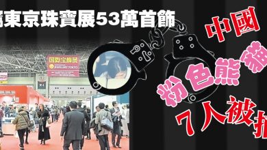 Photo of 竊東京珠寶展53萬首飾  中國粉色熊 貓7人被 捕
