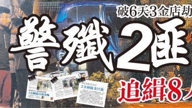 Photo of 破6天3金店劫案  警殲2匪追緝8人