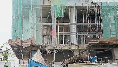 Photo of 檳城中路工地鷹架坍塌無傷亡