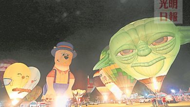 Photo of 入晚變身光雕彩球 10熱氣球照亮檳夜空