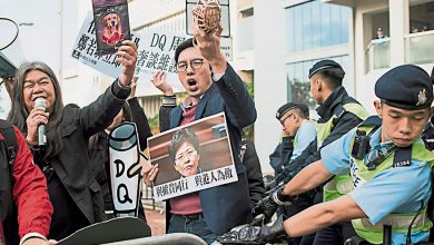 Photo of 港立法會補選  林鄭投票被嗆