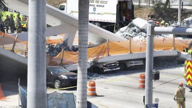 Photo of 佛州新建行人天橋倒塌 多車被壓4死9傷