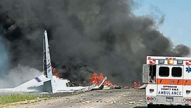 Photo of 美軍機墜毀公路9人罹難