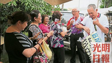 Photo of 彭文寶阿波羅巴剎謝票 大選結束救國為重