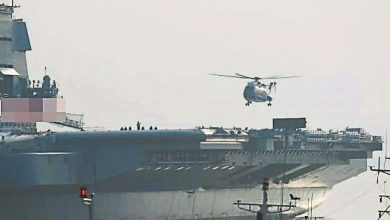 Photo of 完成艦載直昇機升降 中國產航母海試再邁一步
