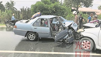 Photo of 2轎車相撞5人傷 吉北多皆路大塞車