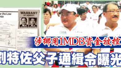 Photo of 涉挪用1MDB資金被控 劉特佐父子通緝令曝光