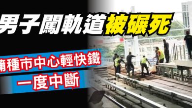 Photo of 男子闖軌道被碾死 蒲種市中心輕快鐵一度中斷