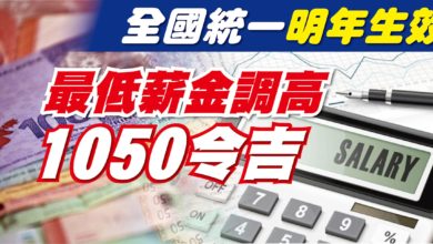Photo of 全國統一 明年生效 最低薪金調高為1050令吉