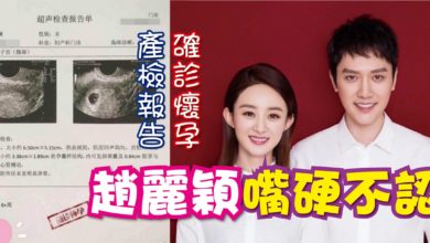 Photo of 產檢報告確診懷孕 趙麗穎 嘴硬不認