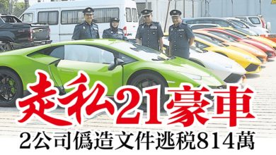 Photo of 走私21豪車  2公司偽造文件逃稅814萬