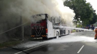 Photo of 巴士油站附近起火無傷亡