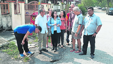 Photo of 武吉柏邁花園又地陷 逾40民宅結構受影響