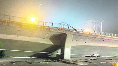 Photo of 貨車載逾百噸鋼材疑超重 無錫高架橋坍塌5死傷