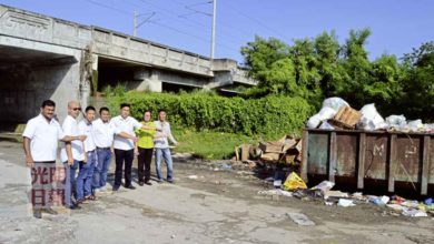 Photo of 60方呎堤岸已築網 高淵火車橋下河堤修好