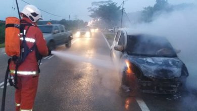 Photo of 轎車行駛中起火 女車主奪門而逃