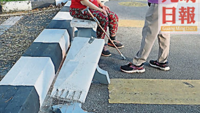 Photo of 太平湖玉樹步行道旁 石板凳擺5天就遭破壞