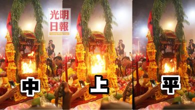 Photo of 萬腳蘭蛇廟廟會 檳民戴口罩看請火