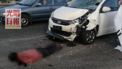 Photo of 與轎車相撞  中年騎士彈飛亡