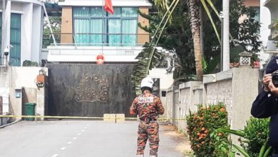Photo of 門前留下3箱口罩 中駐檳領館感謝無名捐贈