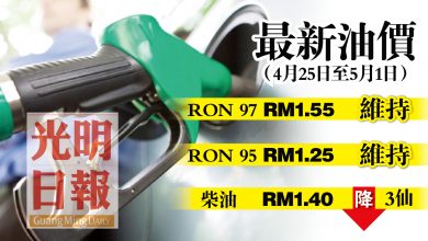 Photo of 【最新油價】RON 97 RON 95 價格維持
