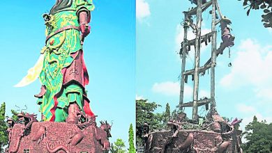 Photo of 東爪哇 關聖爺巨像突崩塌