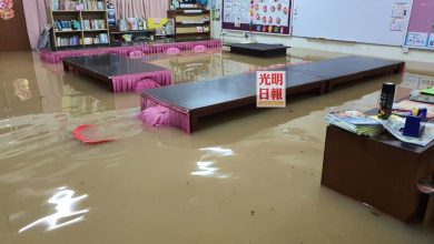 Photo of 長命豪雨致河堤崩坍 馬登新村逾百屋淹水