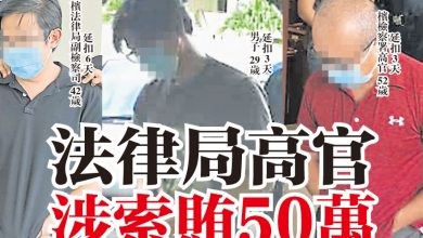Photo of 法律局高官  涉索賄50萬