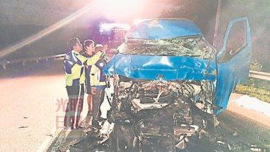 Photo of 客貨車與羅里碰撞 女廠工夾斃9人傷