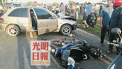 Photo of 疑司機打瞌睡誤入反向車道 轎車撞摩多 騎士亡