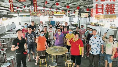Photo of 新邦瓜拉小販中心首次美化 舊桌椅刷上五顏六色