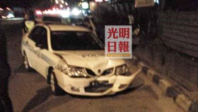 Photo of 青年拒查闖紅燈  無牌駕駛撞警車被捕