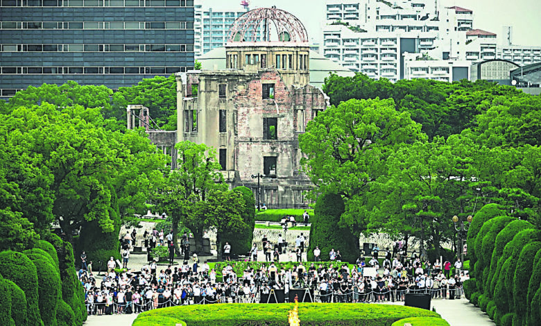 廣島原爆75周年紀念儀式在廣島市和平紀念公園舉行。