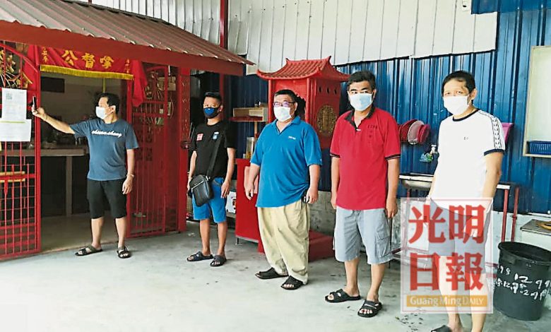 陳和興（左起）、洪國平、曾志義、楊國祥及曾等喜表示，要出席小型膜拜慶典者，必須遵守SOP。