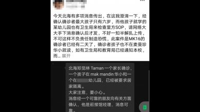 Photo of 一所幼兒園學童父親染疫 麥曼珍華小沒家長確診