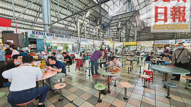 Photo of 食客口罩只帶不戴 峇央峇魯美食中心業者好氣