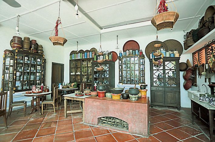 七十年代的娘惹廚房，是僑生博物館的特色陳列之一。