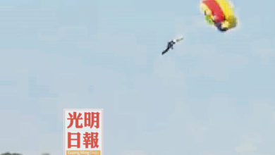 Photo of 空中失衡衝下着陸 商人國慶跳傘受傷