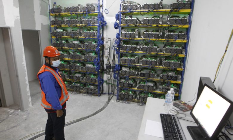 眼前比特幣交易平台使用的網絡儀器，用電量極高。
