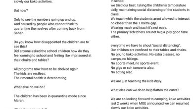 Photo of 孩子的努力被拒隔離者破壞 教師在山哥臉書留言訴苦