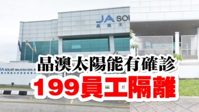 Photo of 晶澳太陽能有確診  199員工隔離
