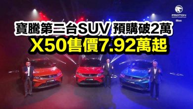 Photo of 寶騰第二台SUV 預購破2萬 X50售價7.92萬起