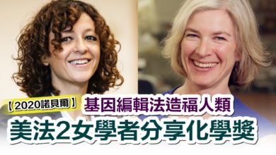 Photo of 【2020諾貝爾】基因編輯法造福人類 美法2女學者分享化學獎