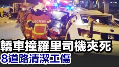 Photo of 轎車撞羅里司機夾死   8道路清潔工傷
