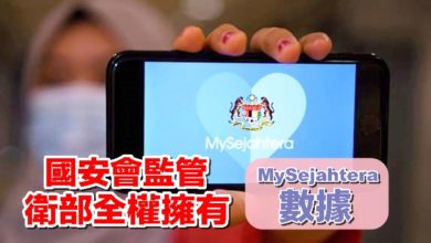 Photo of 國安會監管 MySejahtera數據衛部全權擁有
