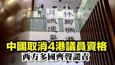 Photo of 中國取消4港議員資格 西方多國齊聲譴責