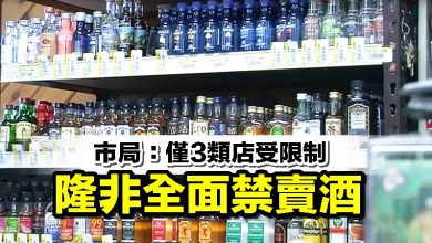 Photo of 市局：僅3類店受限制 隆非全面禁賣酒