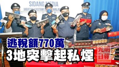 Photo of 逃稅額770萬 3地突擊起私煙