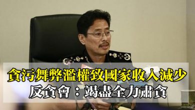 Photo of 貪污舞弊濫權致國家收入減少   反貪會：竭盡全力肅貪