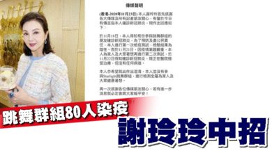 Photo of 跳舞群組80人染疫 謝玲玲中招